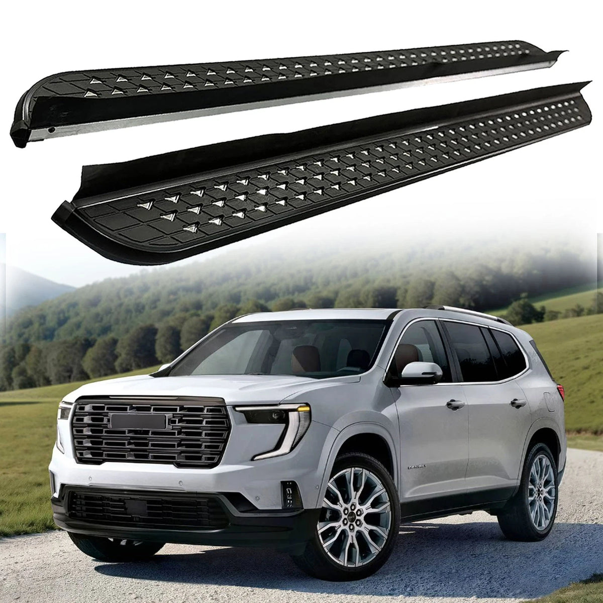 Lkonwee Running Board Side Step Fit for GMC Acadia 2024 2025 2026 Nerf Bar with Bracket
